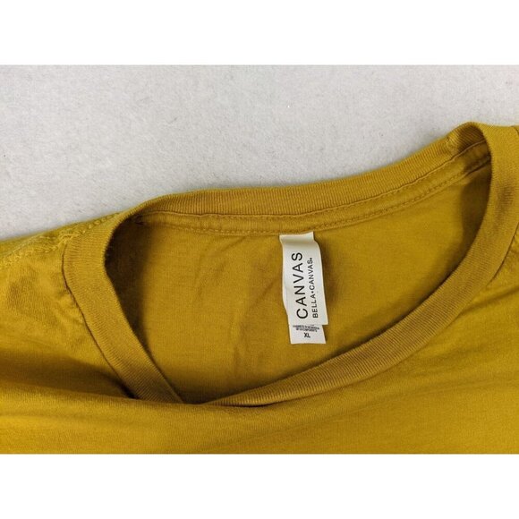 HELLO PUMPKIN - WOMEN'S YELLOW SHORT SLEEVE FITTED T-SHIRT - SIZE XL - Picture 5 of 8